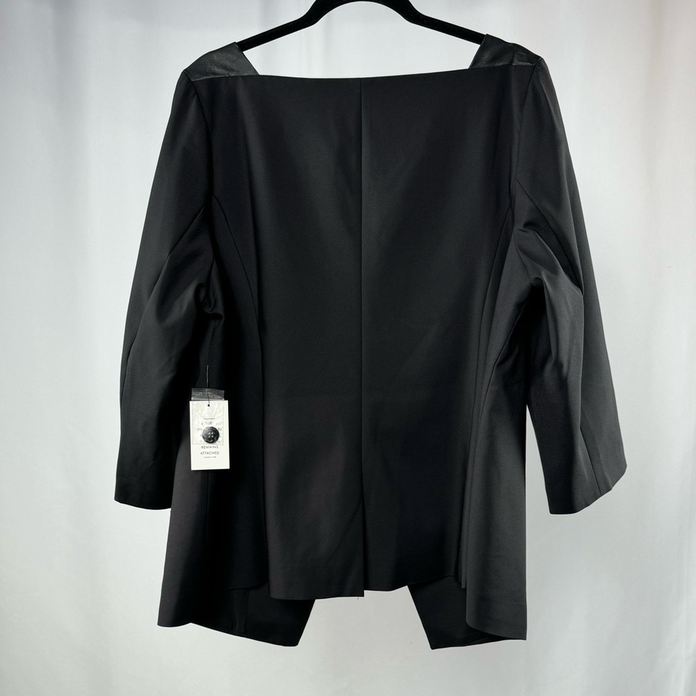 NWT Eloquii Collarless Blazer Jacket in Black Size 16 - Picture 3 of 8